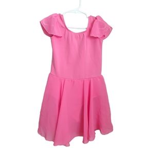 Girl's Pink Skirted Dress Ballet Dance Leotard Sz. 7/8.